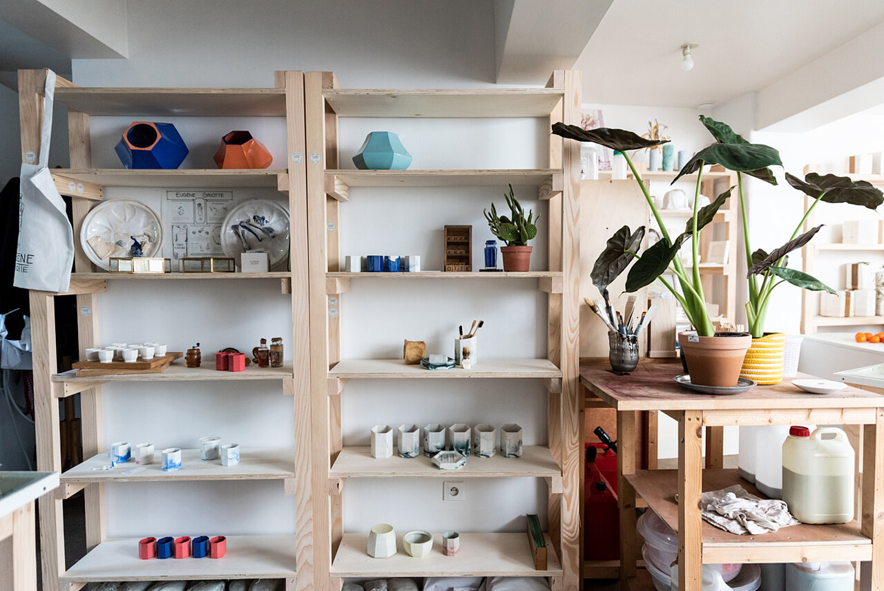 Intérieur de l'atelier Eugene Griotte Paris 18e