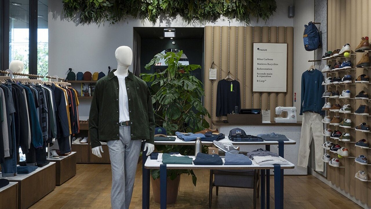 Faguo Boutique de prêt-à-porter masculin- Lauréat 2022 prix Paris Shop Design