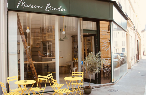 Maison binder - Devanture du restaurant végétarien Paris 14e