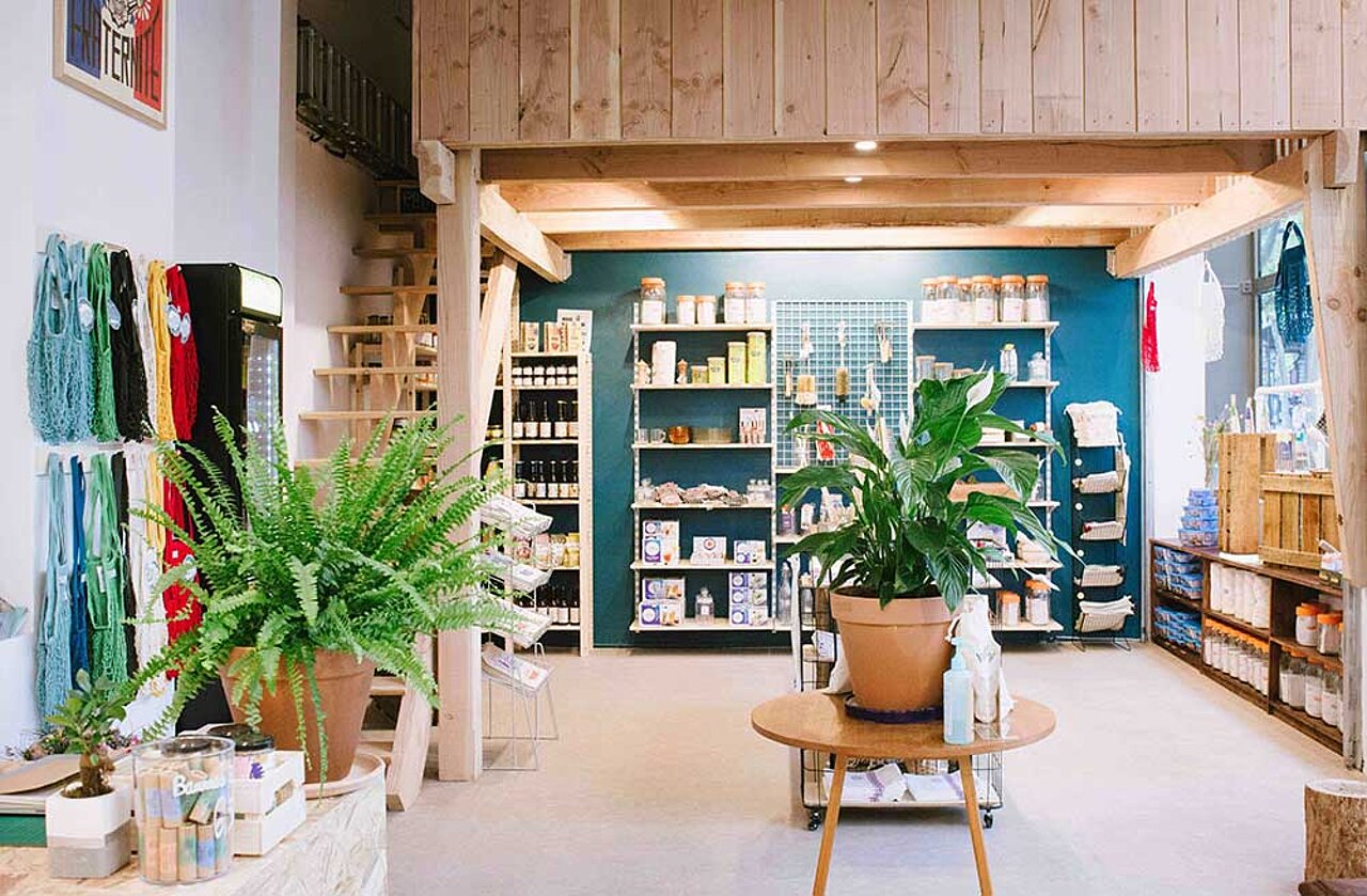 intérieur boutique pepins et trognons commerce éthique paris