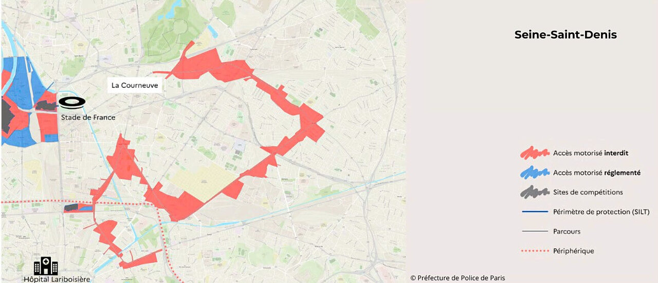 Périmètre de sécurité Mass Cycling JOP 2024